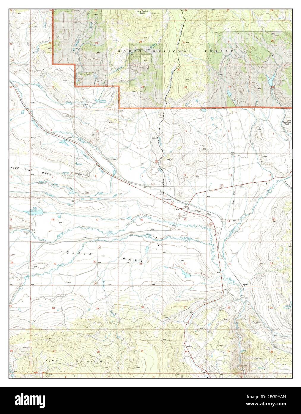 Toponas, Colorado, map 2000, 124000, United States of America by
