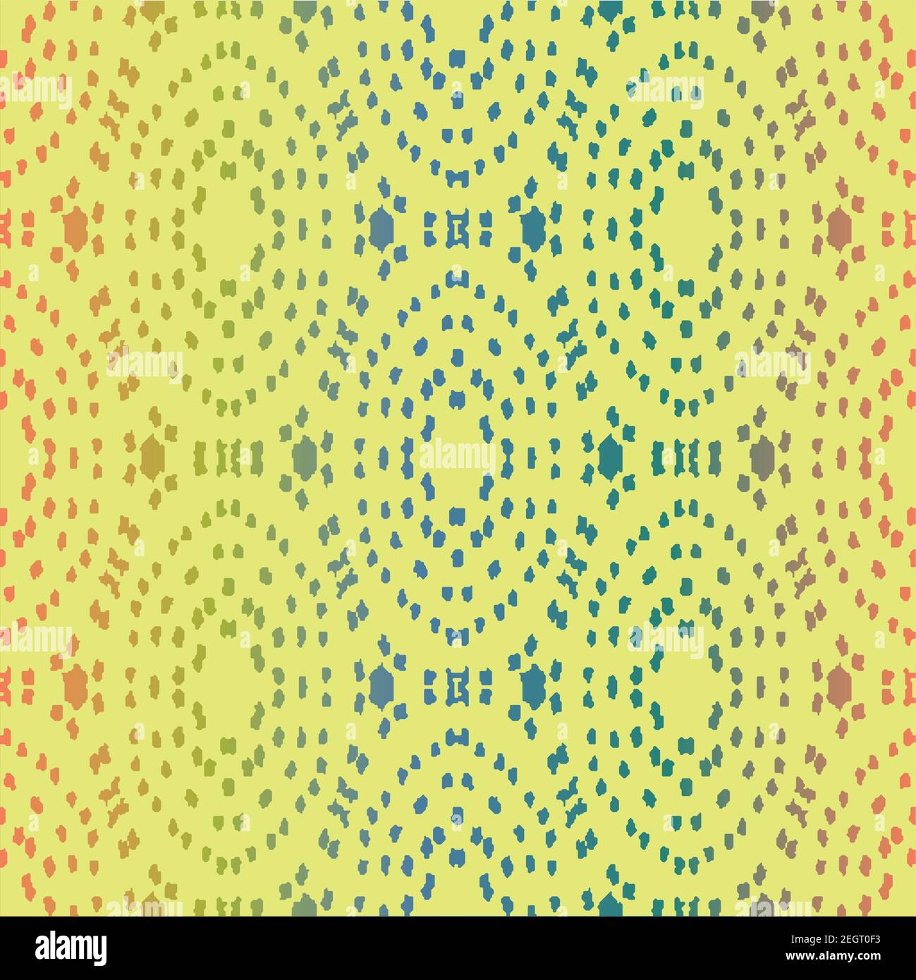 yellow mosaic seamless vector pattern Stock Vector