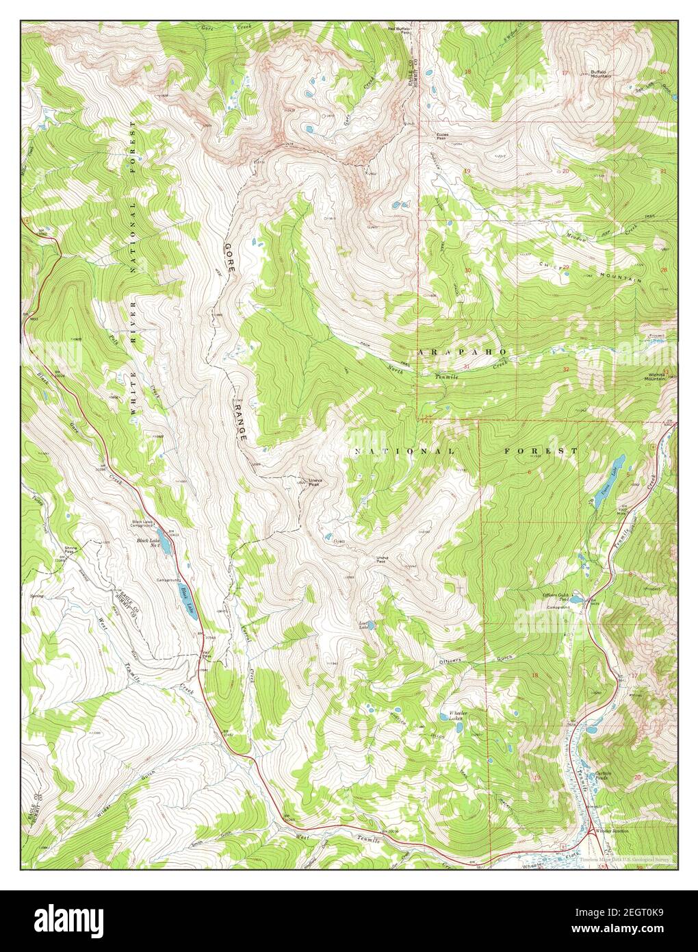 Vail Pass, Colorado, map 1970, 124000, United States of America by