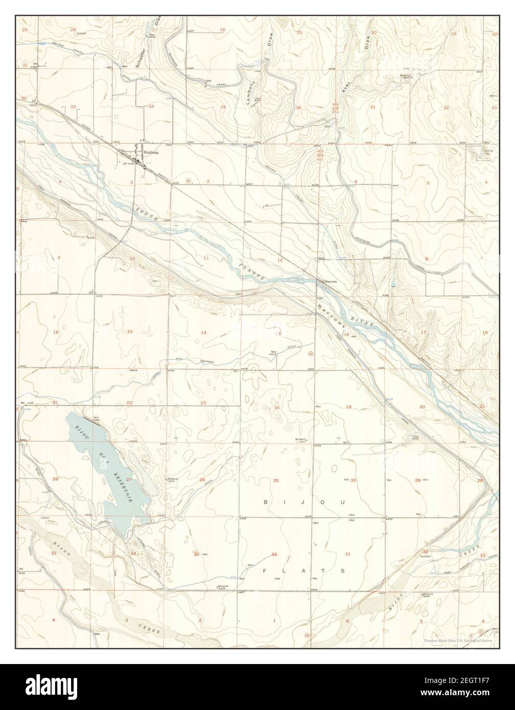 Weldona, Colorado, map 1951, 124000, United States of America by
