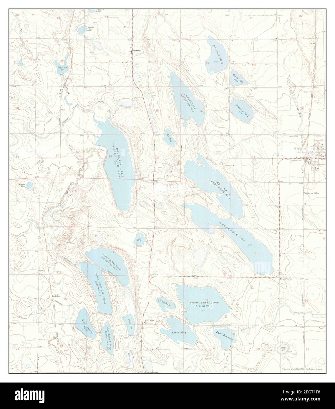 Wellington, Colorado, map 1960, 124000, United States of America by
