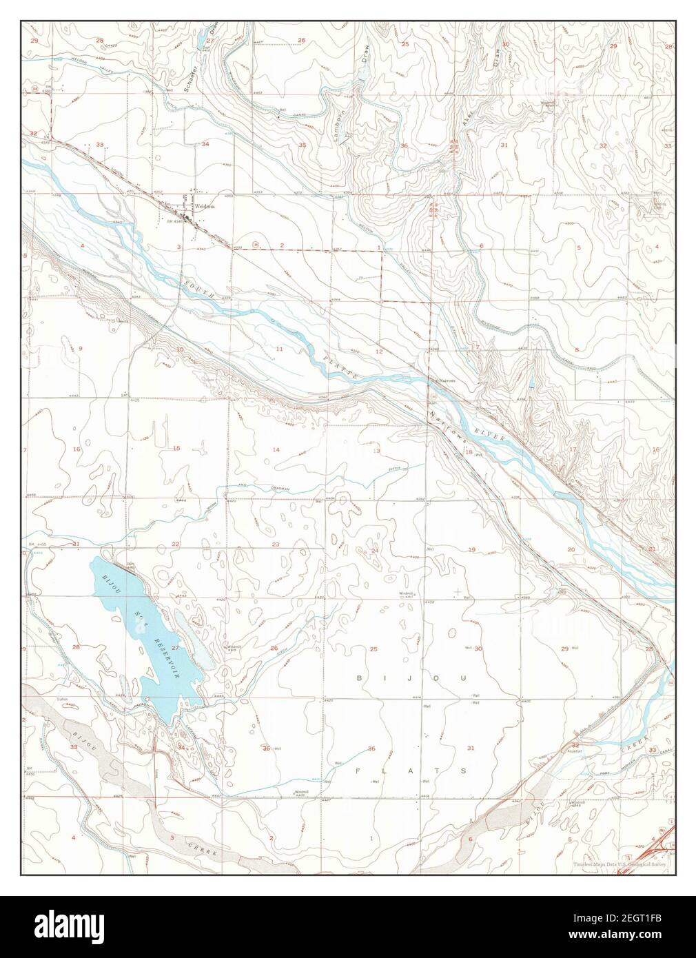Weldona, Colorado, map 1951, 124000, United States of America by