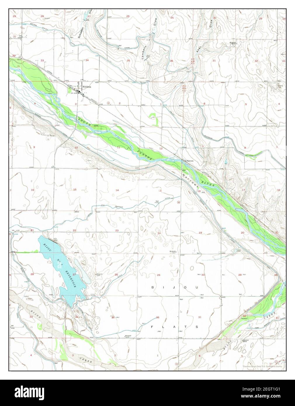 Weldona, Colorado, map 1951, 124000, United States of America by