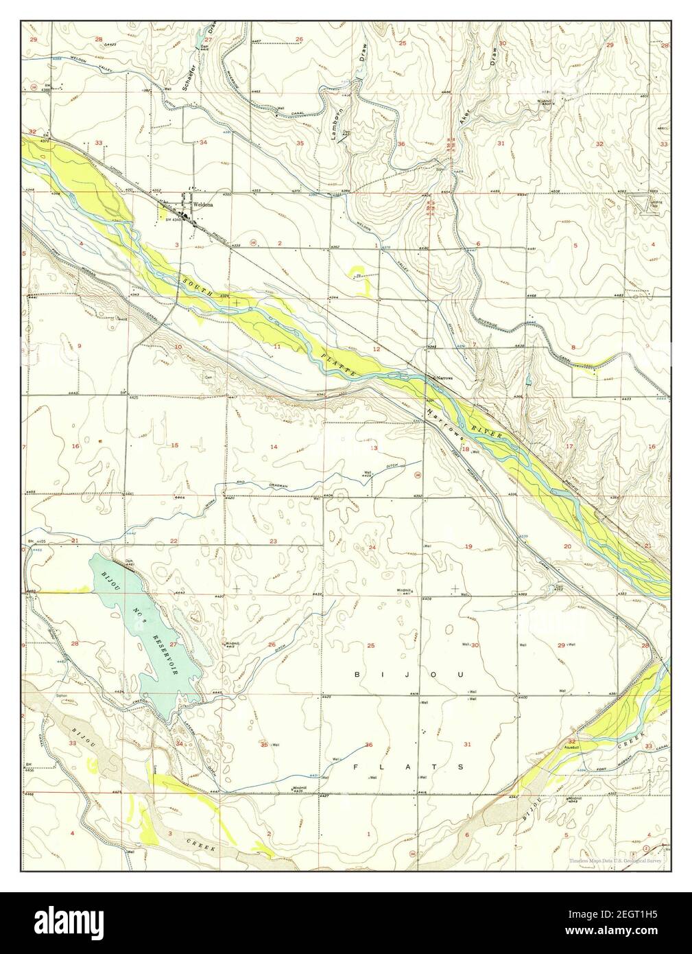 Weldona, Colorado, map 1951, 124000, United States of America by