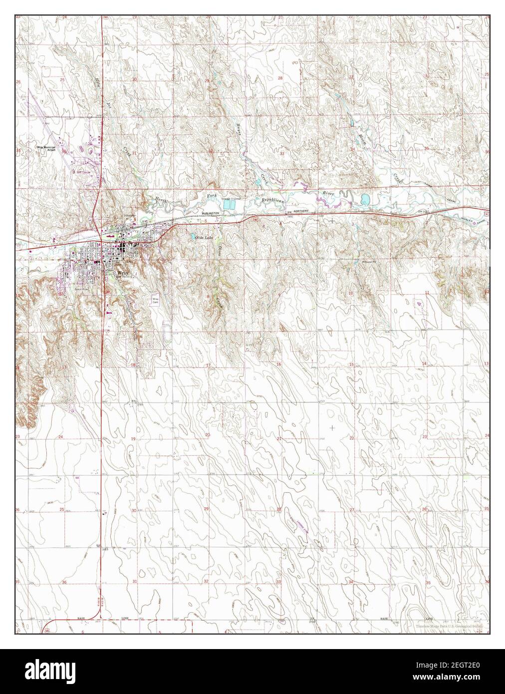 Wray, Colorado, map 1961, 124000, United States of America by Timeless