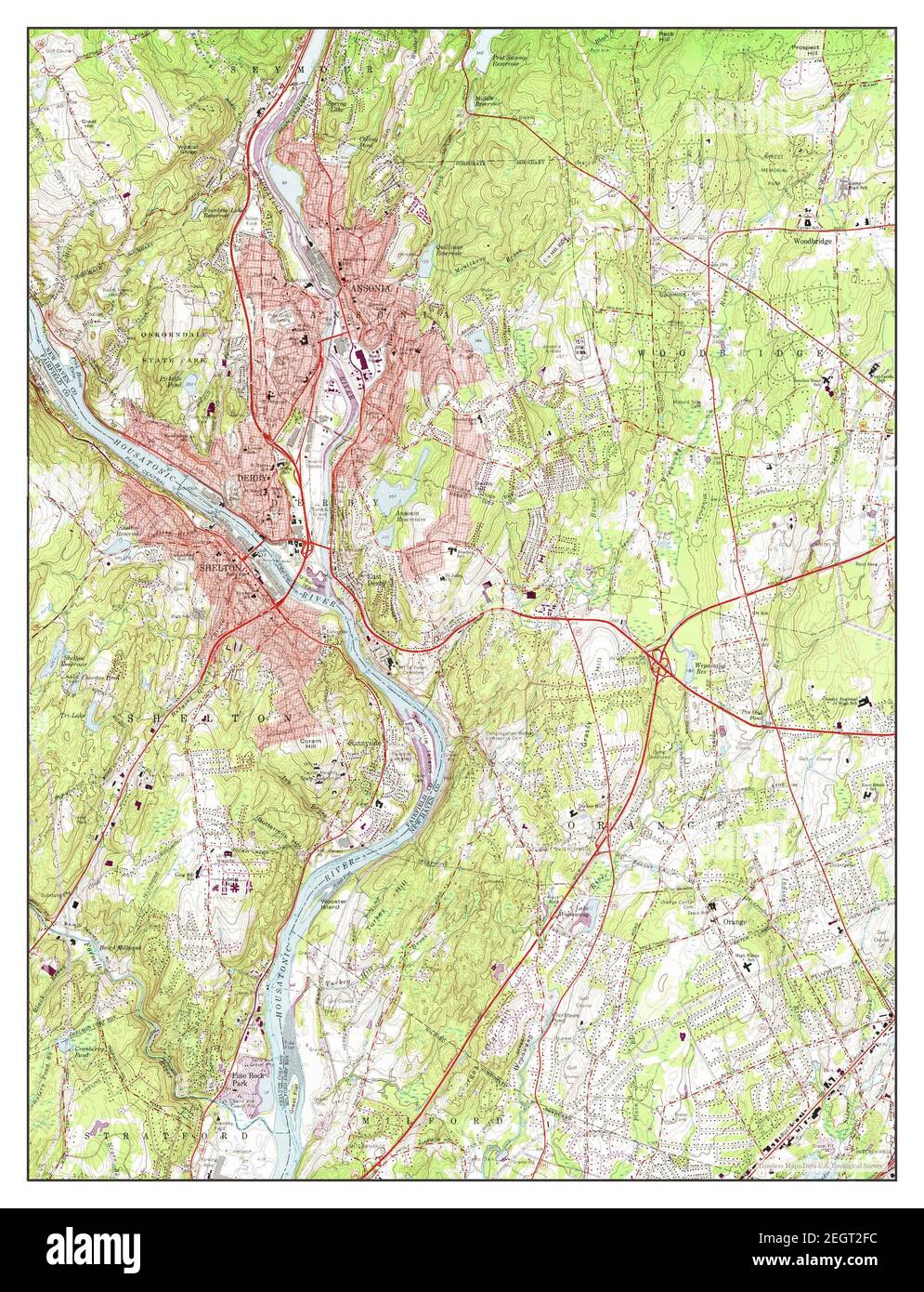 Ansonia, Connecticut, map 1964, 124000, United States of America by Timeless Maps, data U.S