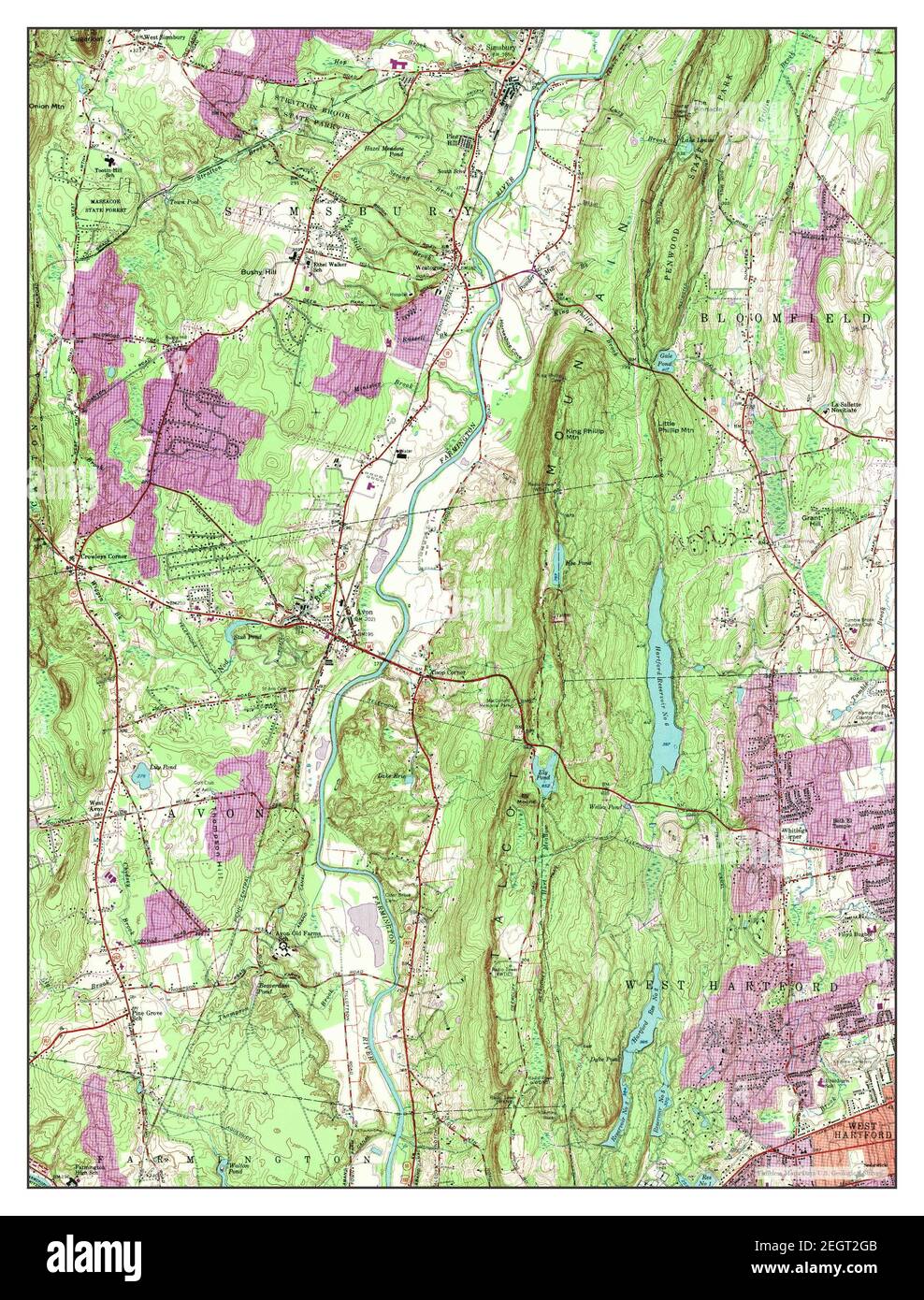 Avon, Connecticut, map 1957, 1:24000, United States of America by 