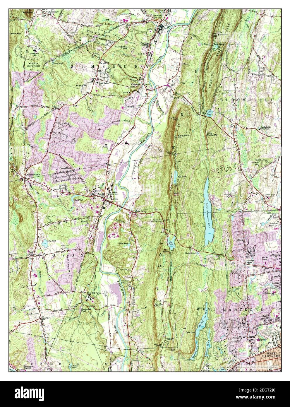 Us Geological Survey Elevation Map Avon, Connecticut, Map 1957, 1:24000, United States Of America By Timeless  Maps, Data U.s. Geological Survey Stock Photo - Alamy