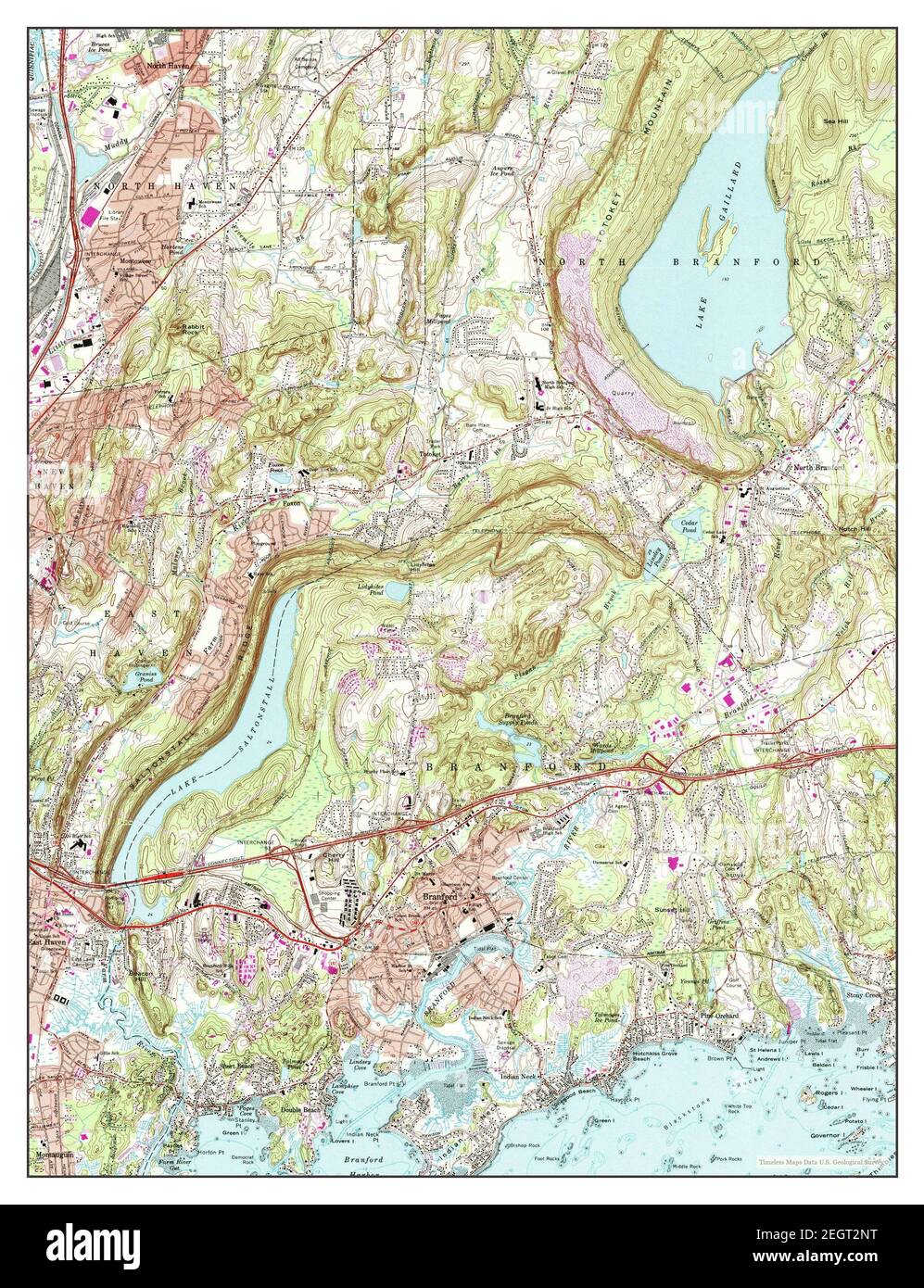 Map of Branford - 1967