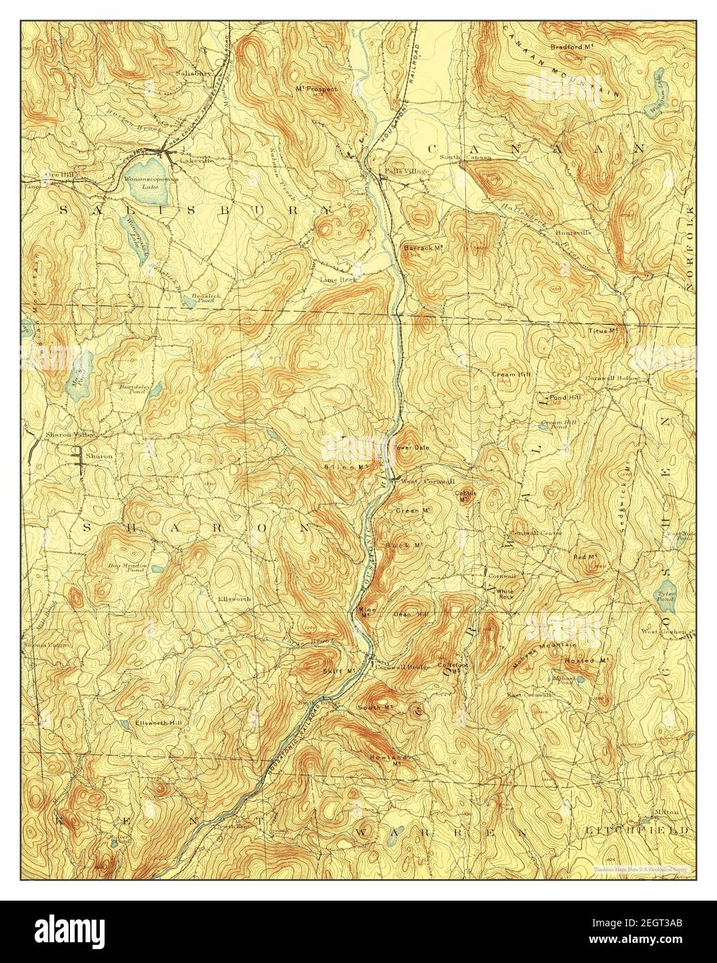 Cornwall, Connecticut, map 1893, 162500, United States of America by