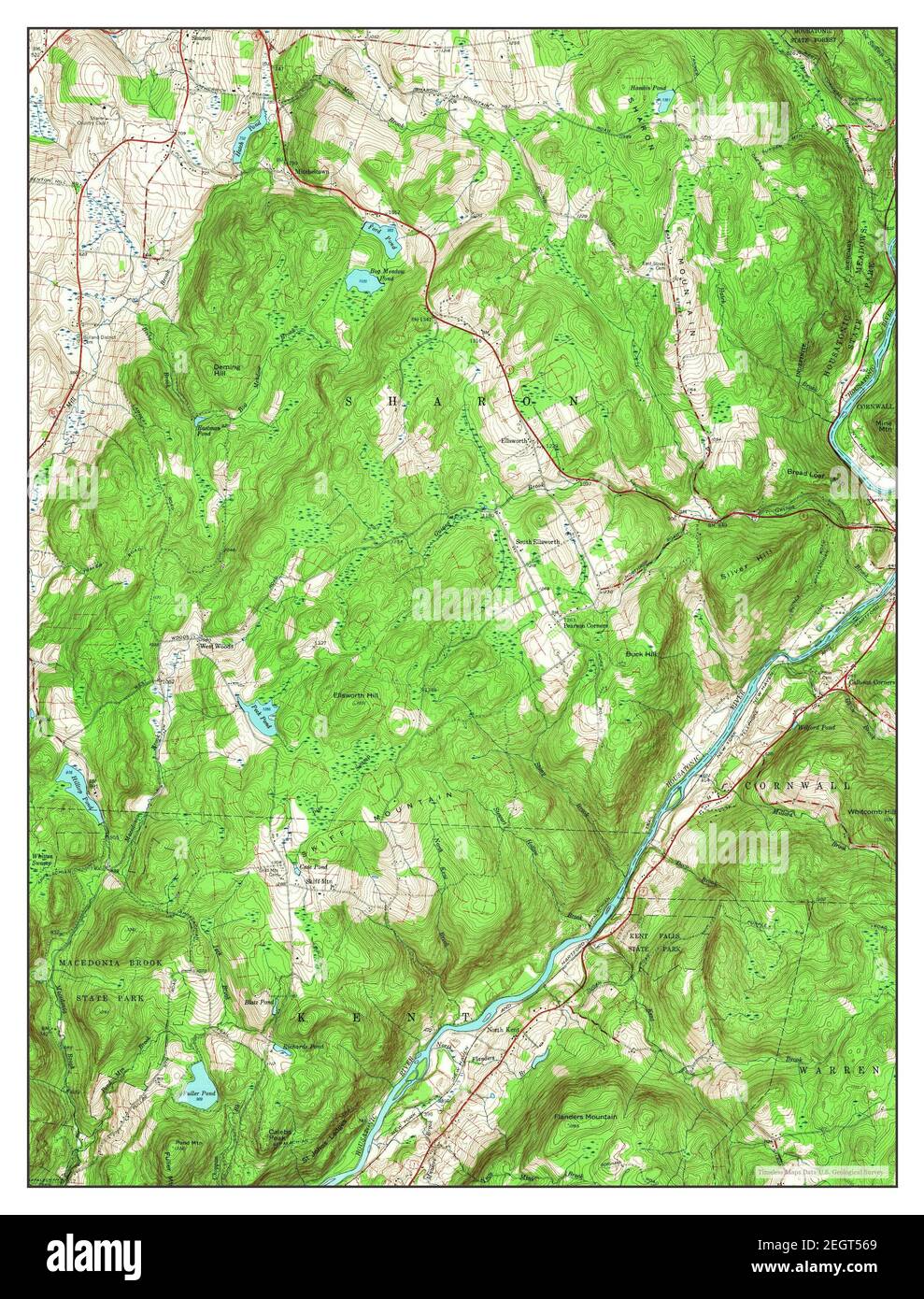 Ellsworth, Connecticut, map 1956, 124000, United States of America by