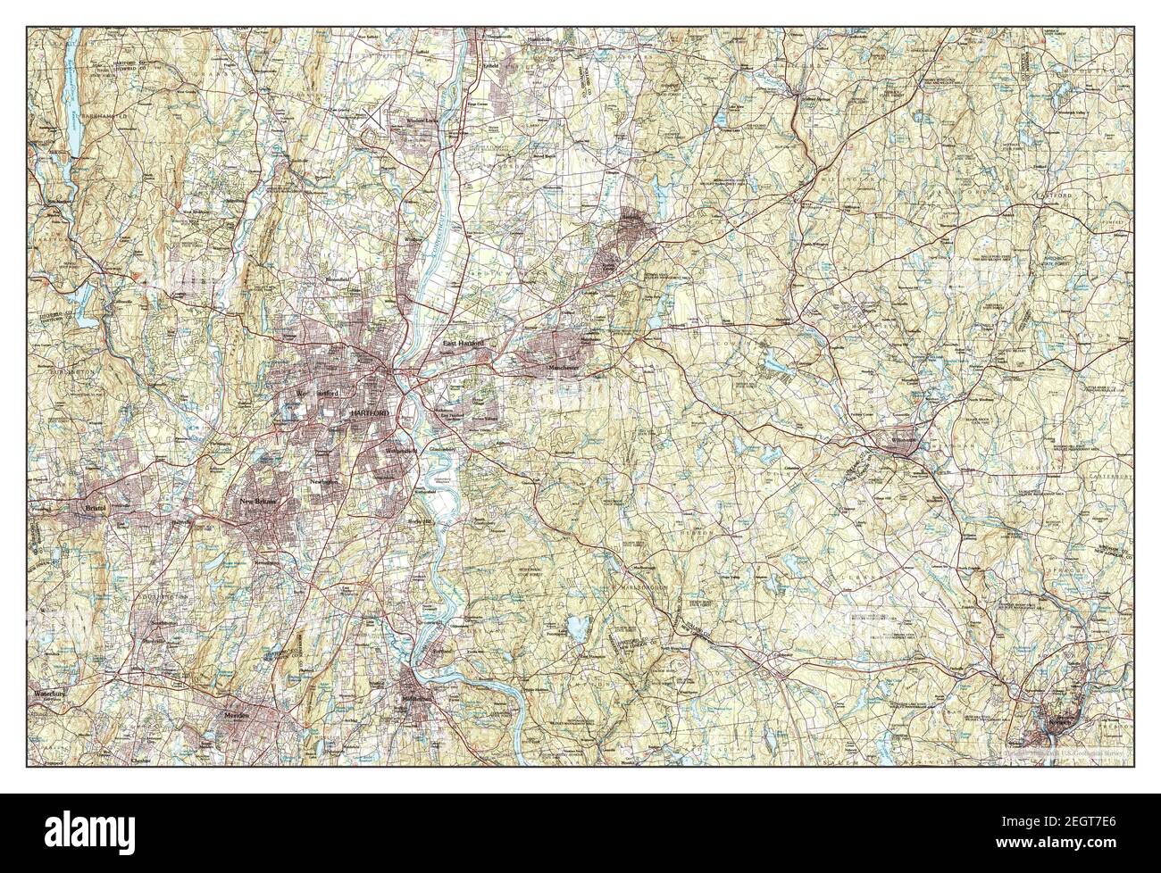 Old map of hartford hi res stock - Hartford Connecticut Map 1994 1100000 United States Of America By Timeless Maps Data Us Geological Survey 2EGT7E6