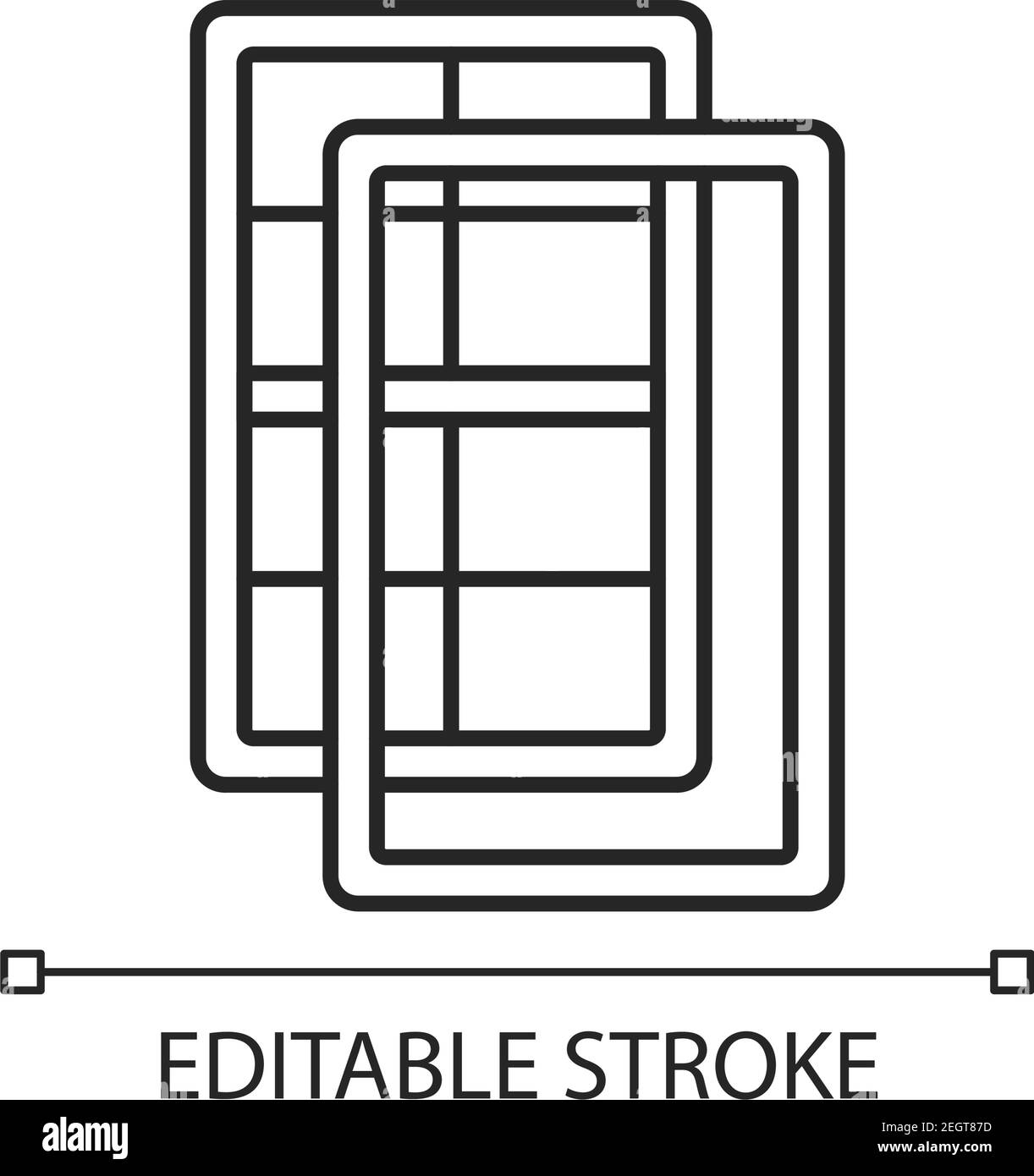Storm windows linear icon Stock Vector