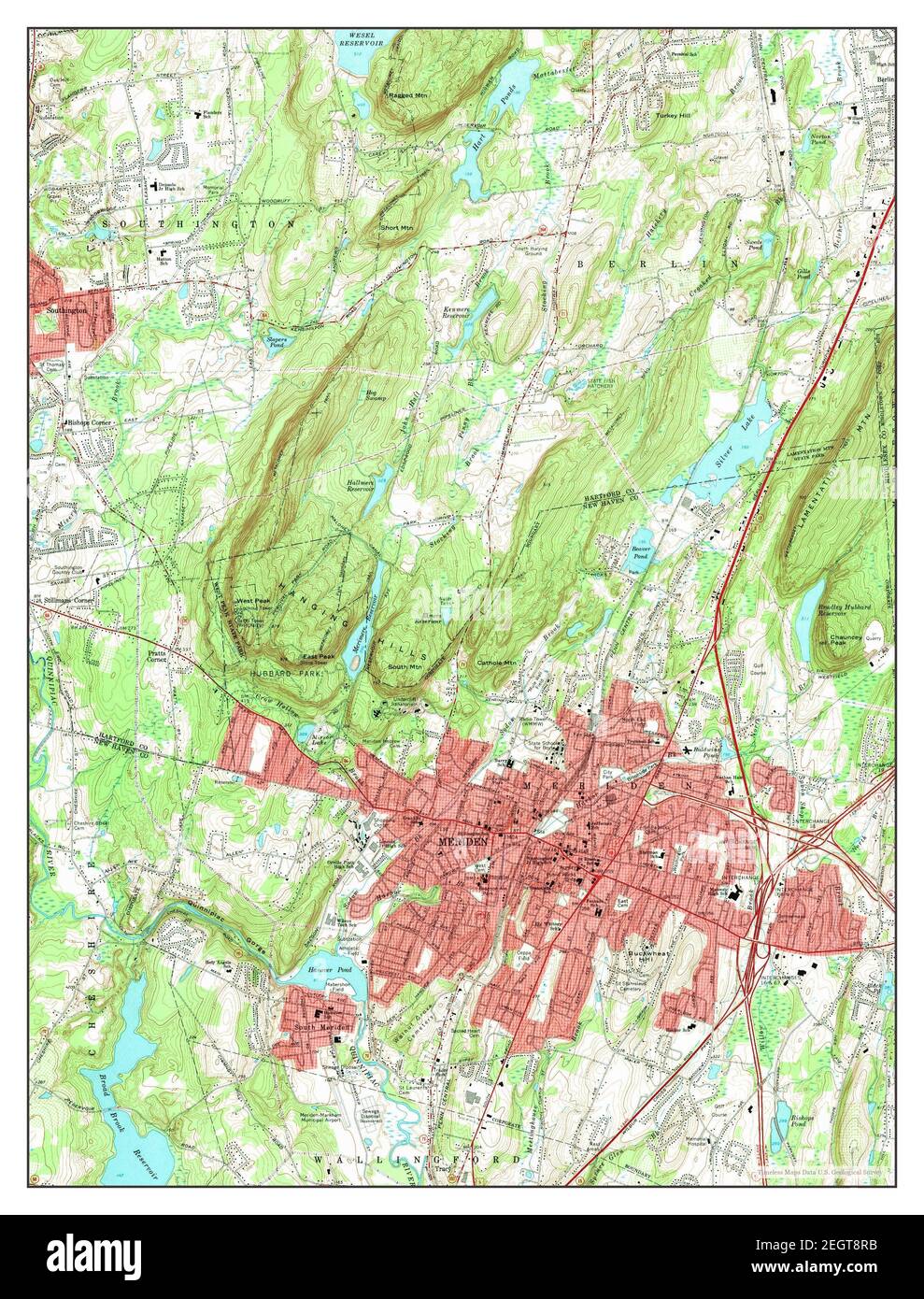 Meriden connecticut map hires stock photography and images Alamy
