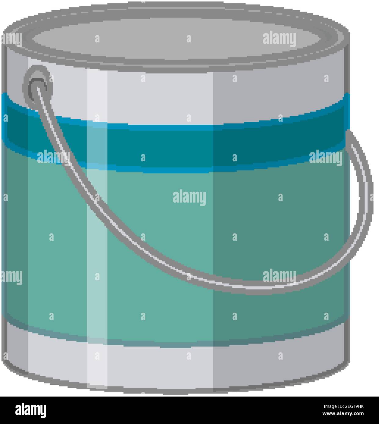 Isolated paint bucket on white background illustration Stock Vector