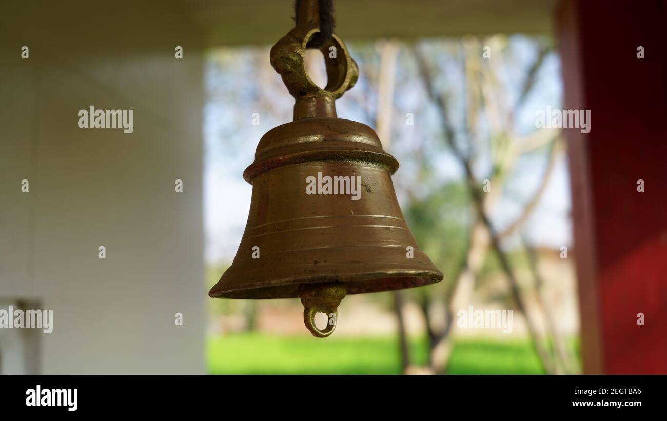 Bronze temple Ring bell for powerful sound. Handmade brass ring bell in