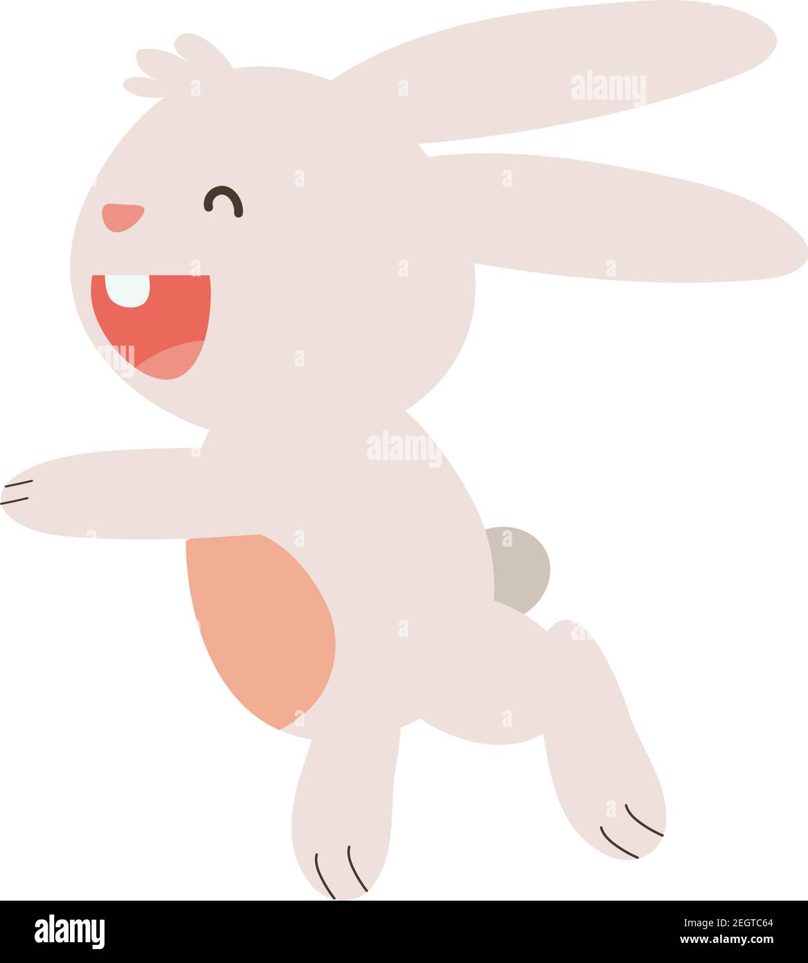 cute rabbit farm animal standing character vector illustration design ...