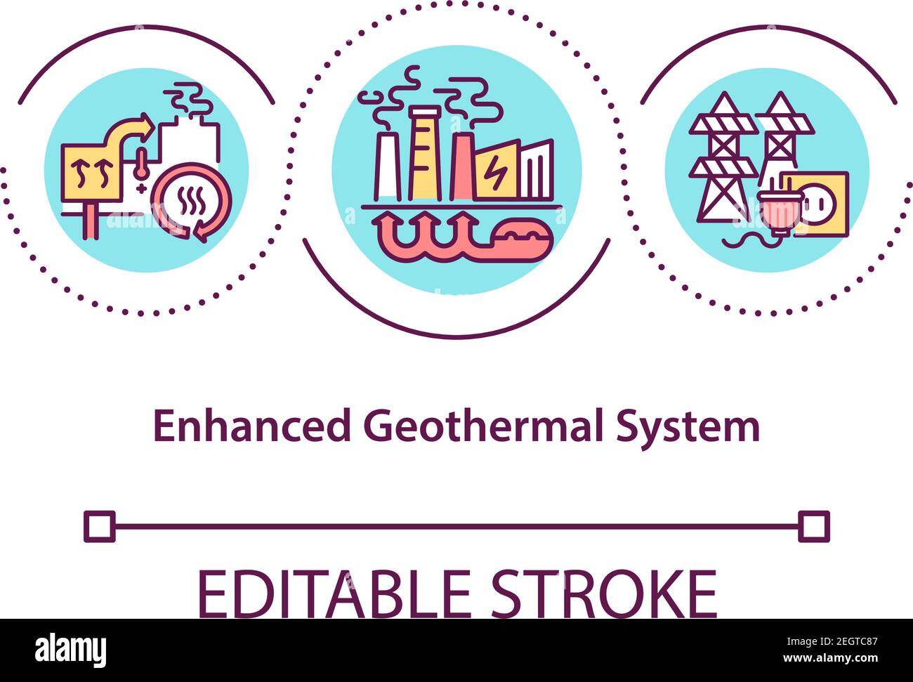 Enhanced geothermal system concept icon Stock Vector Image & Art - Alamy