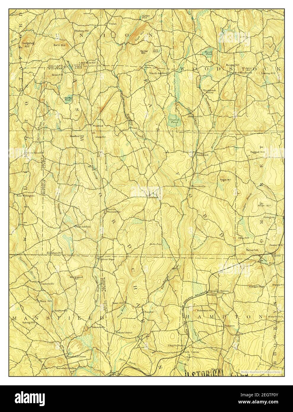 Woodstock, Connecticut, map 1892, 1:62500, United States of America by ...