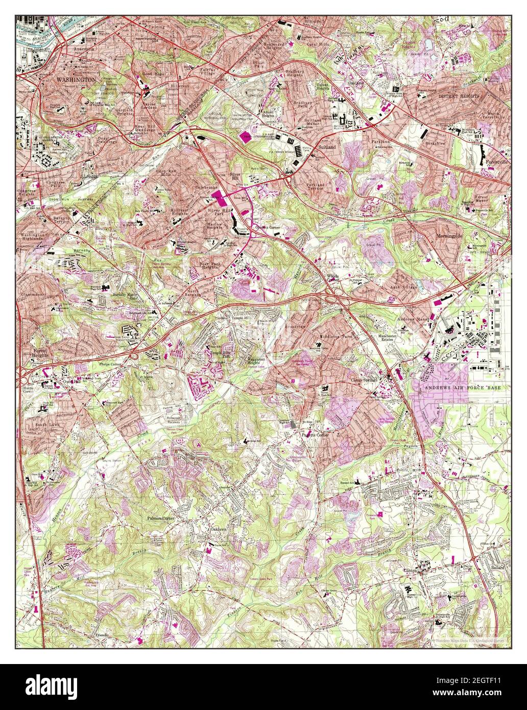 Dc street map hi-res stock photography and images - Alamy