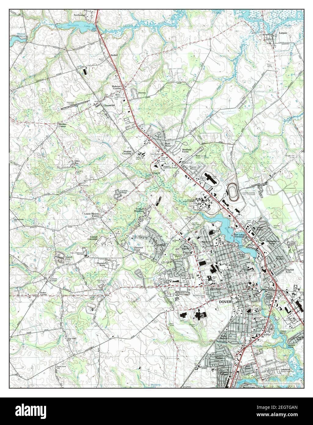 Dover, Delaware, map 1993, 1:24000, United States of America by 