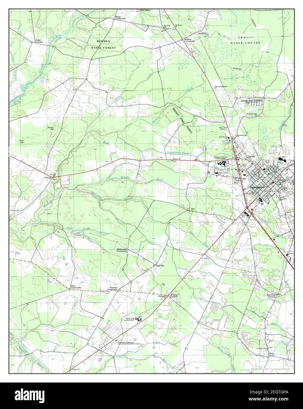 Delaware, map 1992, 124000, United States of America by