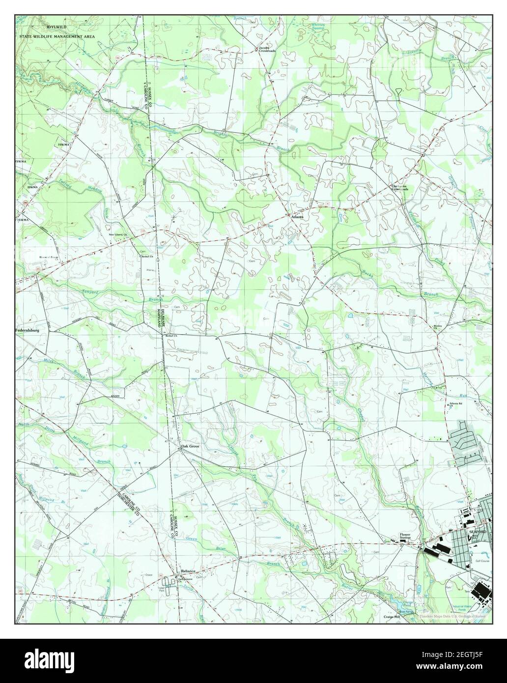 Seaford West, Delaware, map 1992, 124000, United States of America by