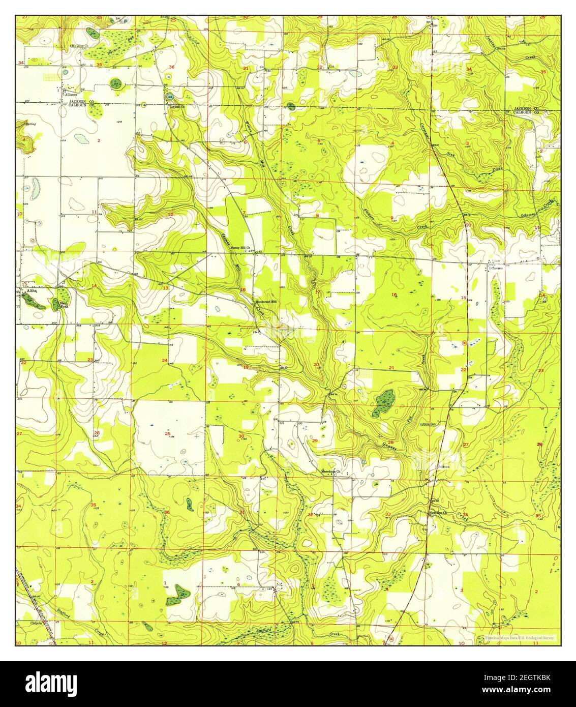 Altha East, Florida, map 1952, 124000, United States of America by Timeless Maps, data U.S