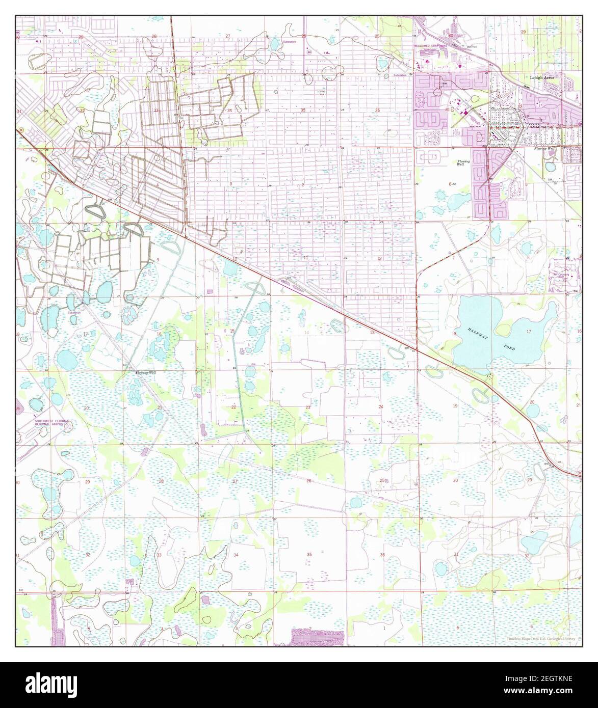 Alva SW, Florida, map 1958, 124000, United States of America by