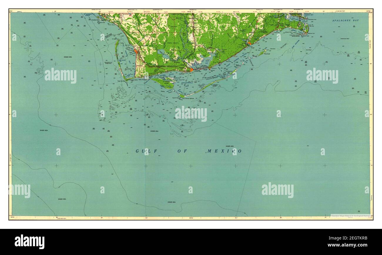 Apalachicola Florida map 1960 - Apalachicola Florida Map 1960 1250000 United States Of America By Timeless Maps Data Us Geological Survey 2EGTKRB 