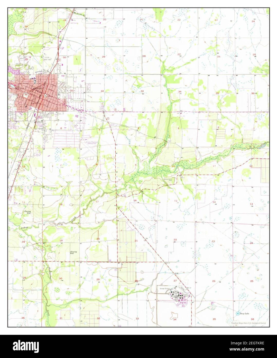 Arcadia florida map hi res stock - Arcadia Florida Map 1957 124000 United States Of America By Timeless Maps Data Us Geological Survey 2EGTKRE