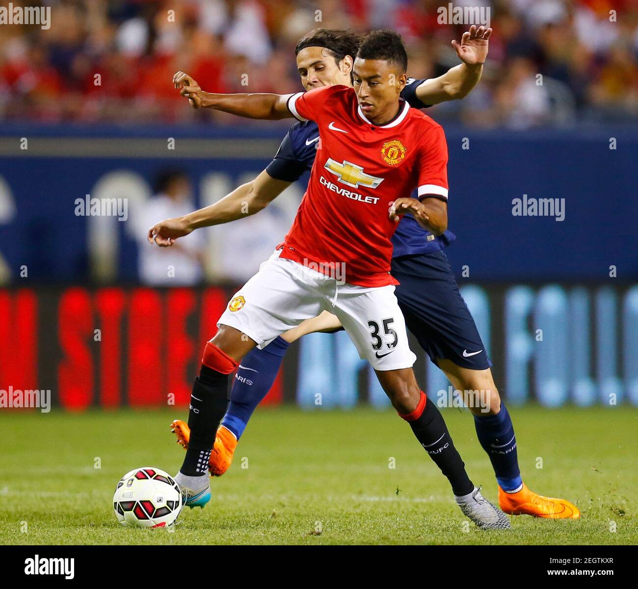 Football Paris St Germain V Manchester United International Champions Cup Pre Season Friendly Tournament Soldier Field Chicago Illinois United States Of America 29 7 15 Paris St Germain S Edinson Cavani