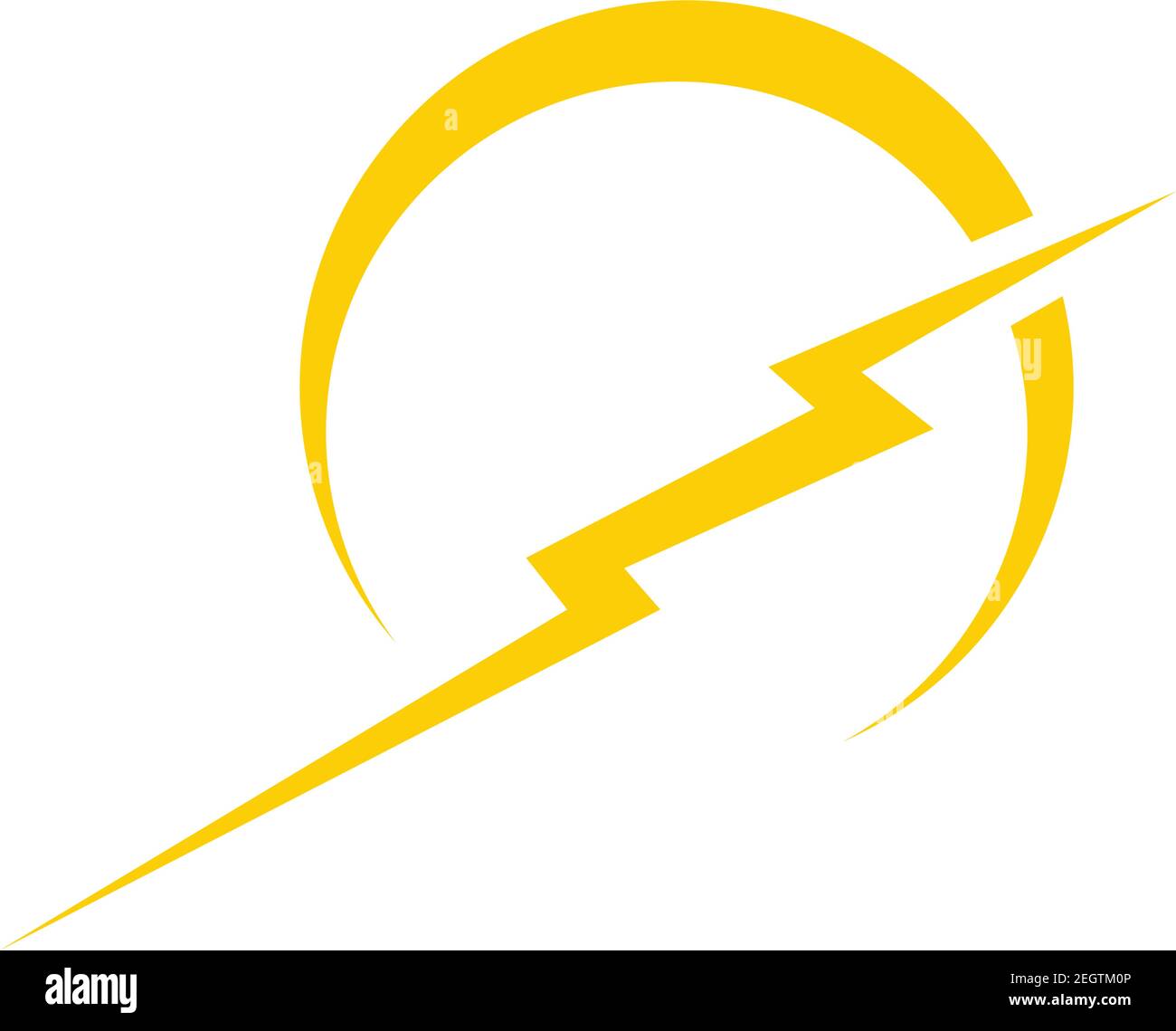 Thunder and Bolt Lighting Flash Icons Set. Flat Style on Dark Background. Vector - Vector Stock Vector