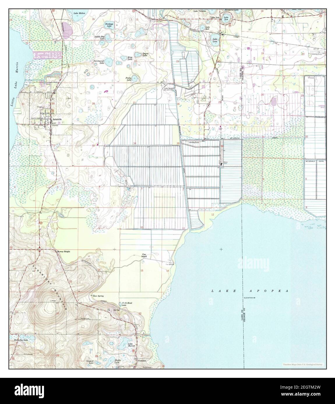 Astatula, Florida, map 1962, 124000, United States of America by Timeless Maps, data U.S