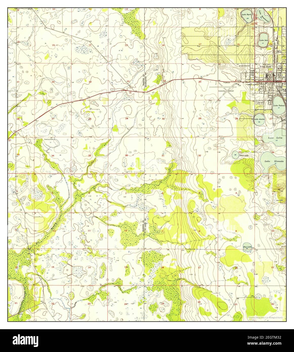 Avon Park, Florida, map 1953, 124000, United States of America by