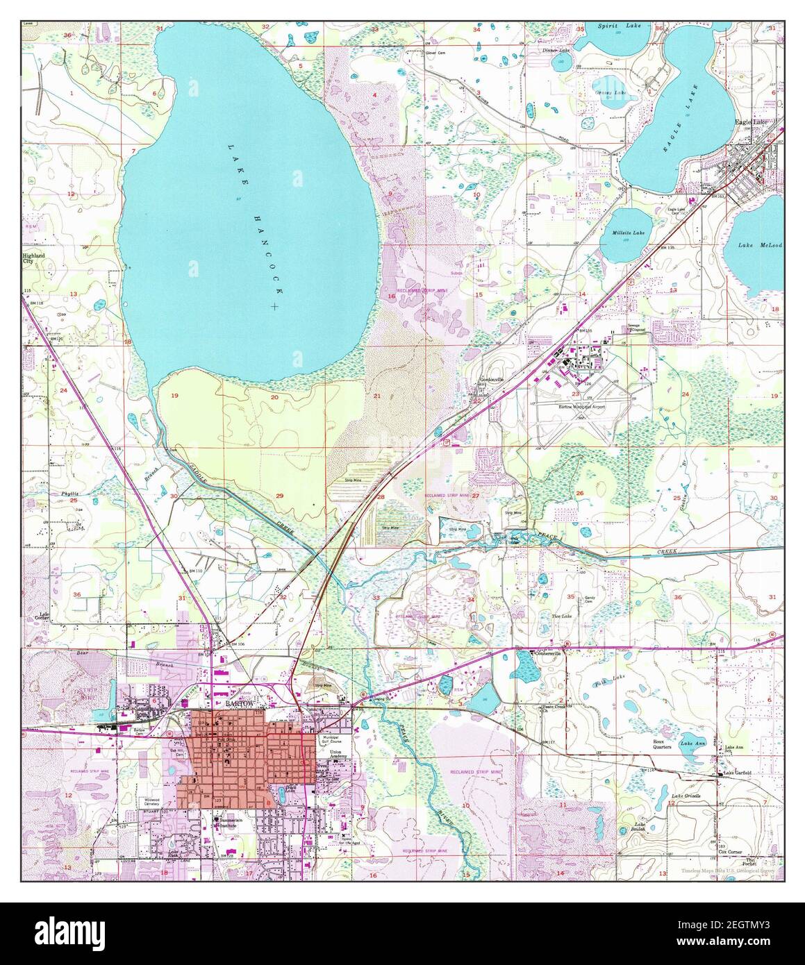 Bartow, Florida, map 1949, 124000, United States of America by