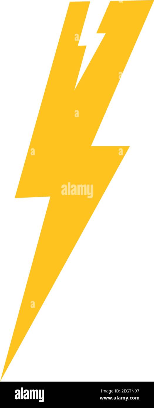 Thunder and Bolt Lighting Flash Icons Set. Flat Style on Dark Background. Vector - Vector Stock Vector