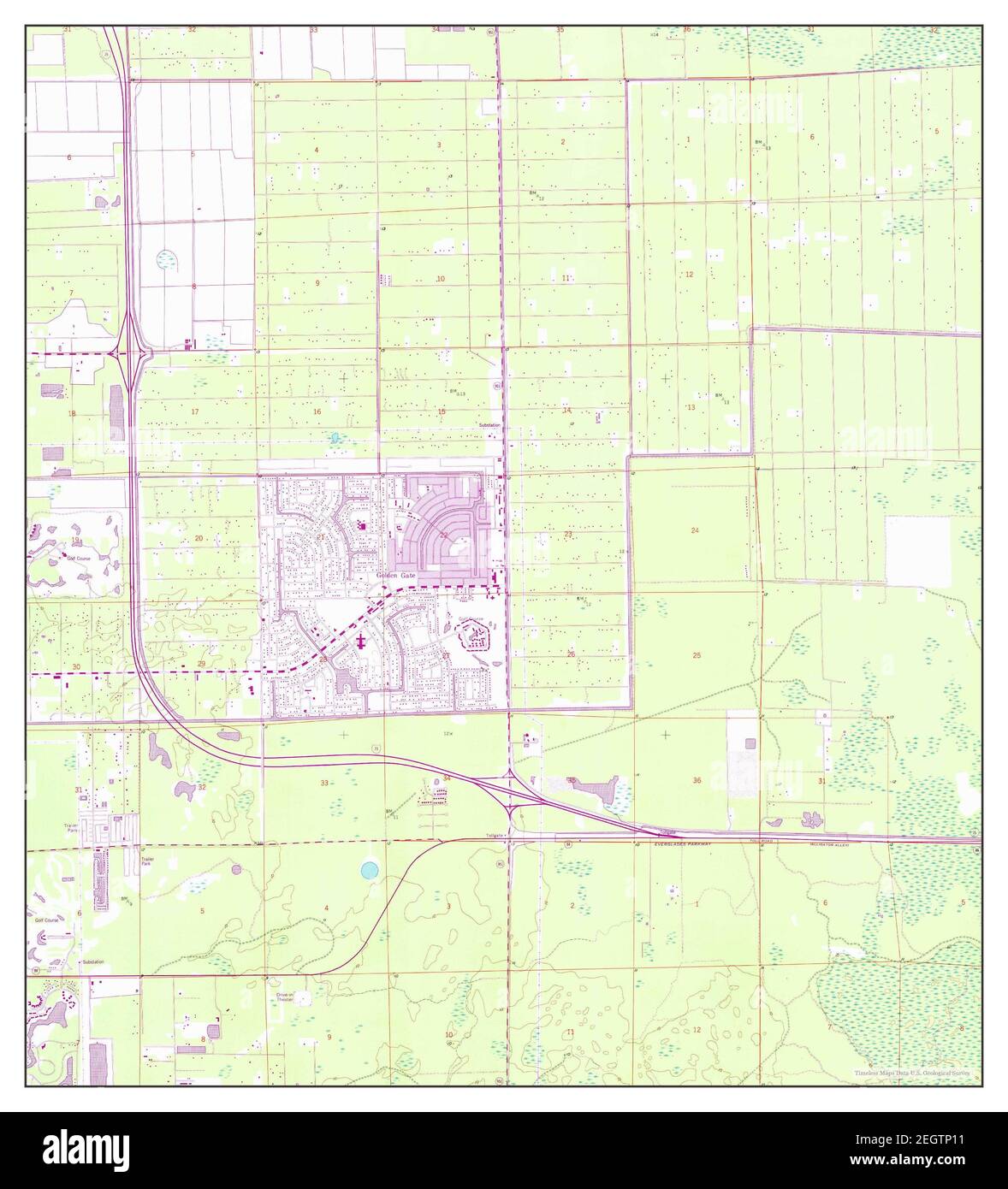 Belle Meade NW, Florida, map 1958, 124000, United States of America by