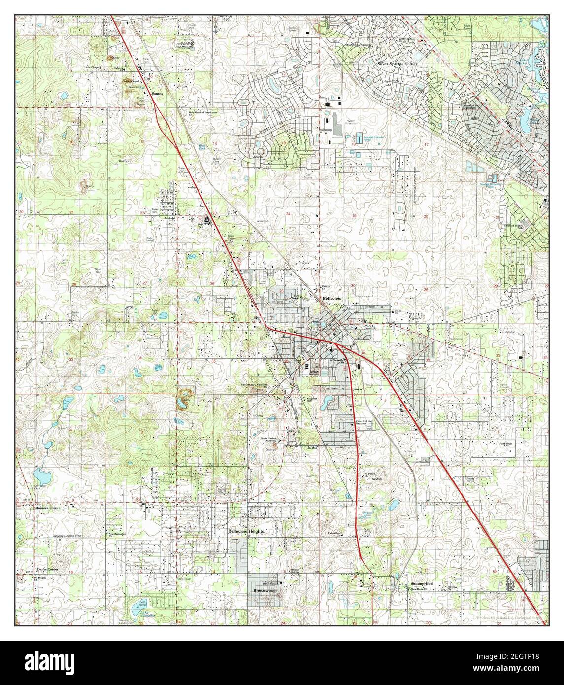Map Of Belleview Florida Belleview Florida Map Hi-Res Stock Photography And Images - Alamy