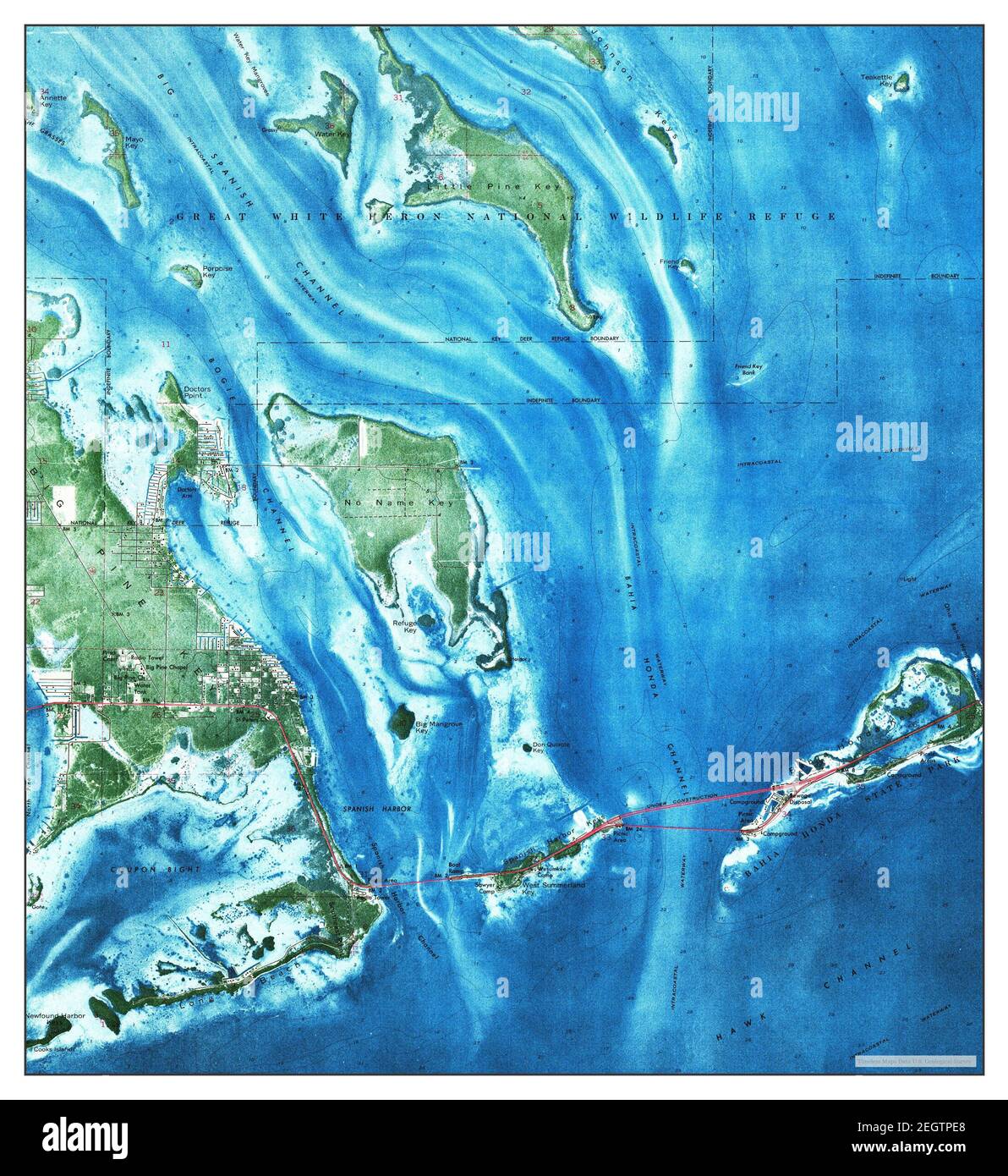 Big pine key road map hires stock photography and images Alamy