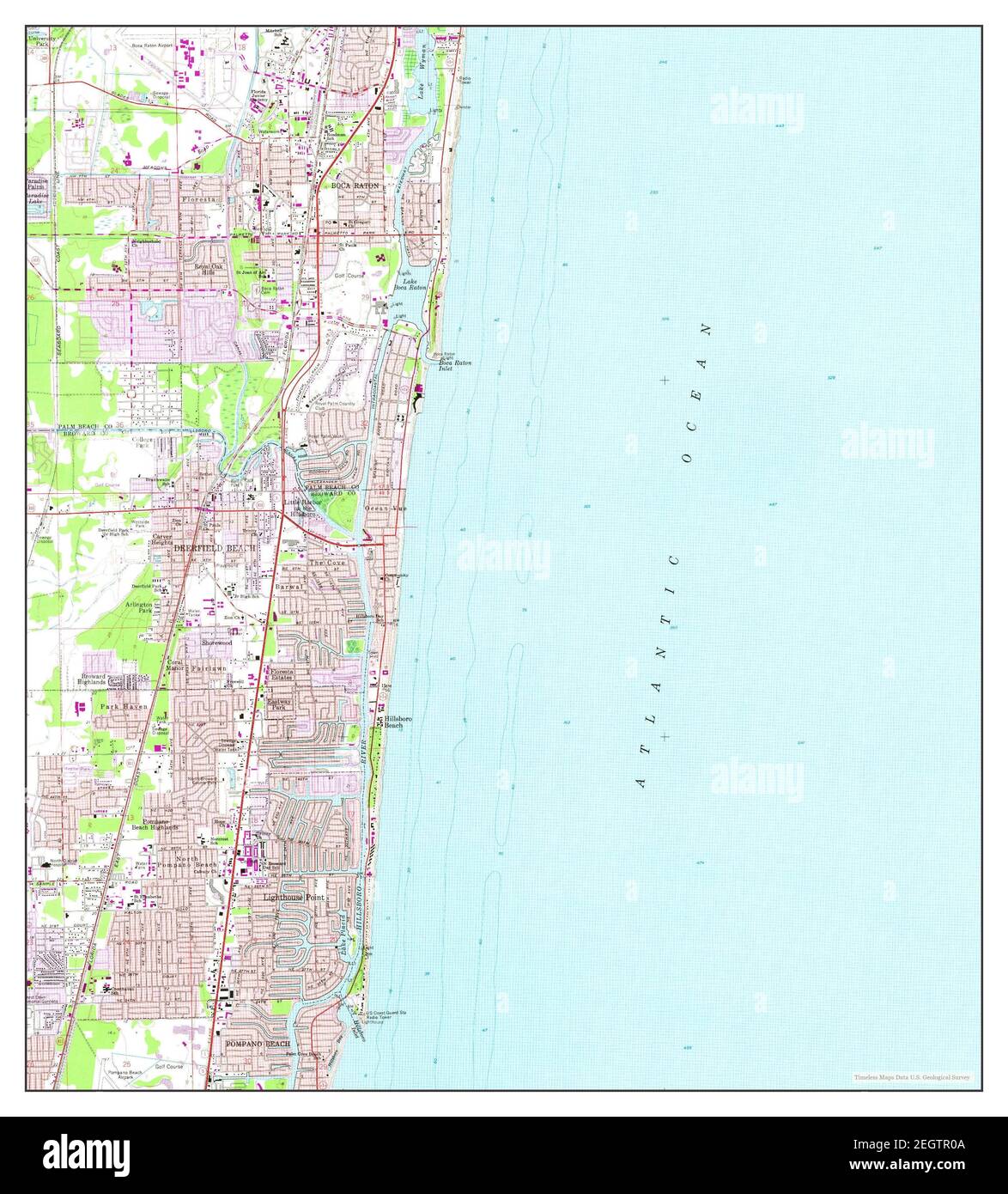 Boca raton Cut Out Stock Images - Boca Raton Florida Map 1962 124000 United States Of America By Timeless Maps Data Us Geological Survey 2EGTR0A 