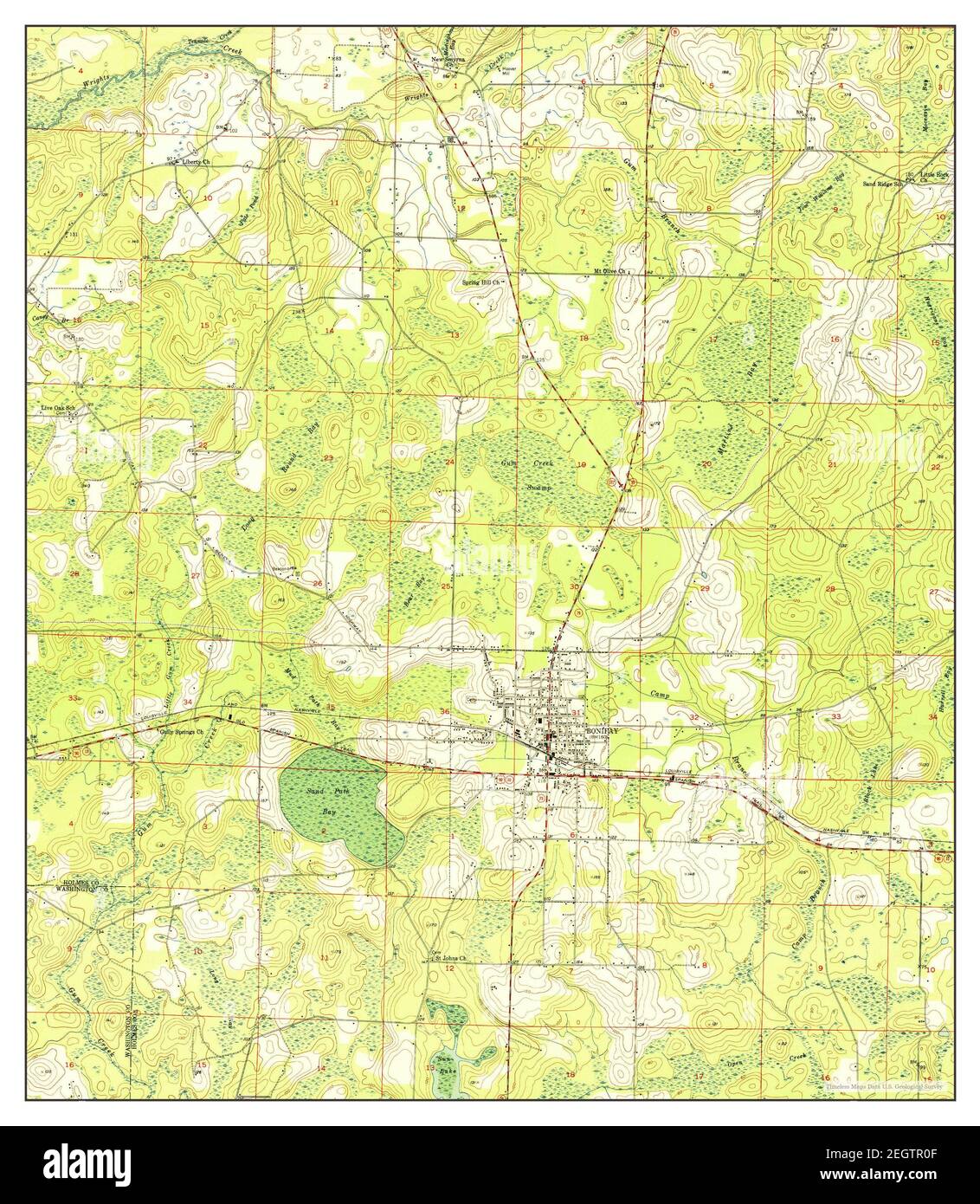 Bonifay, Florida, map 1951, 1:24000, United States of America by ...