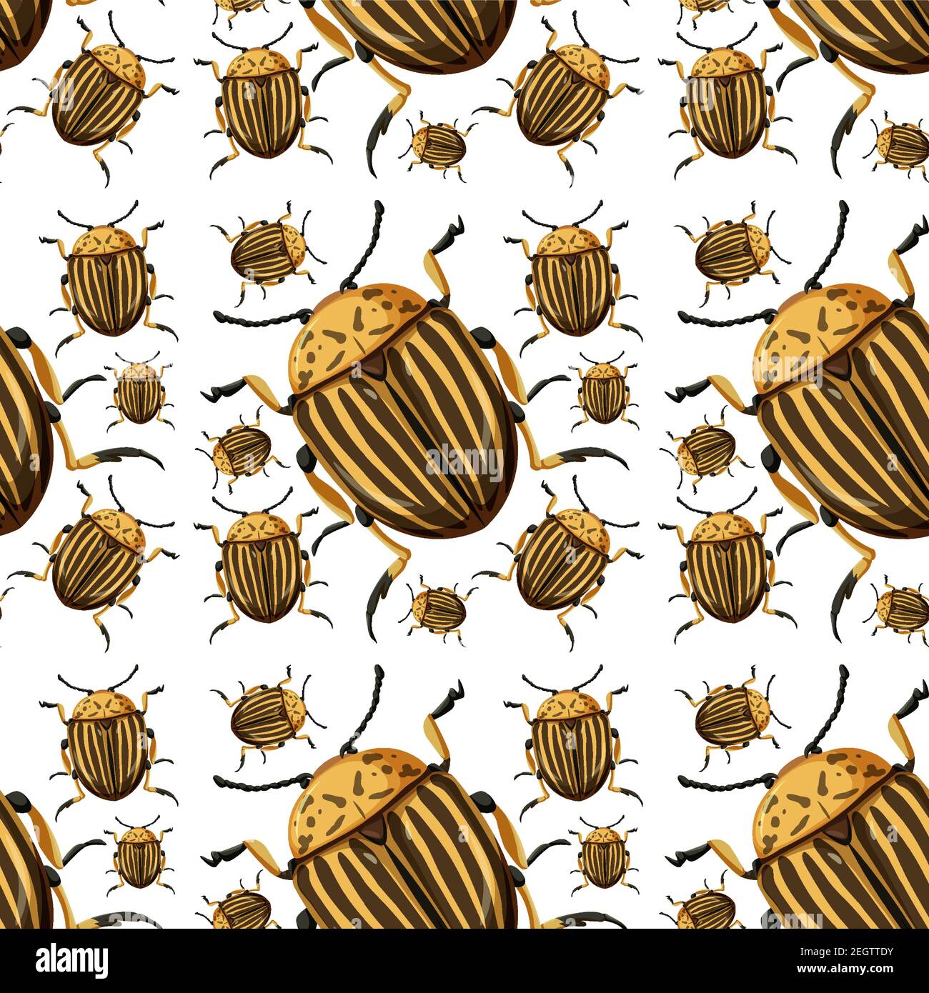 Beetle insect seamless background illustration Stock Vector Image & Art ...