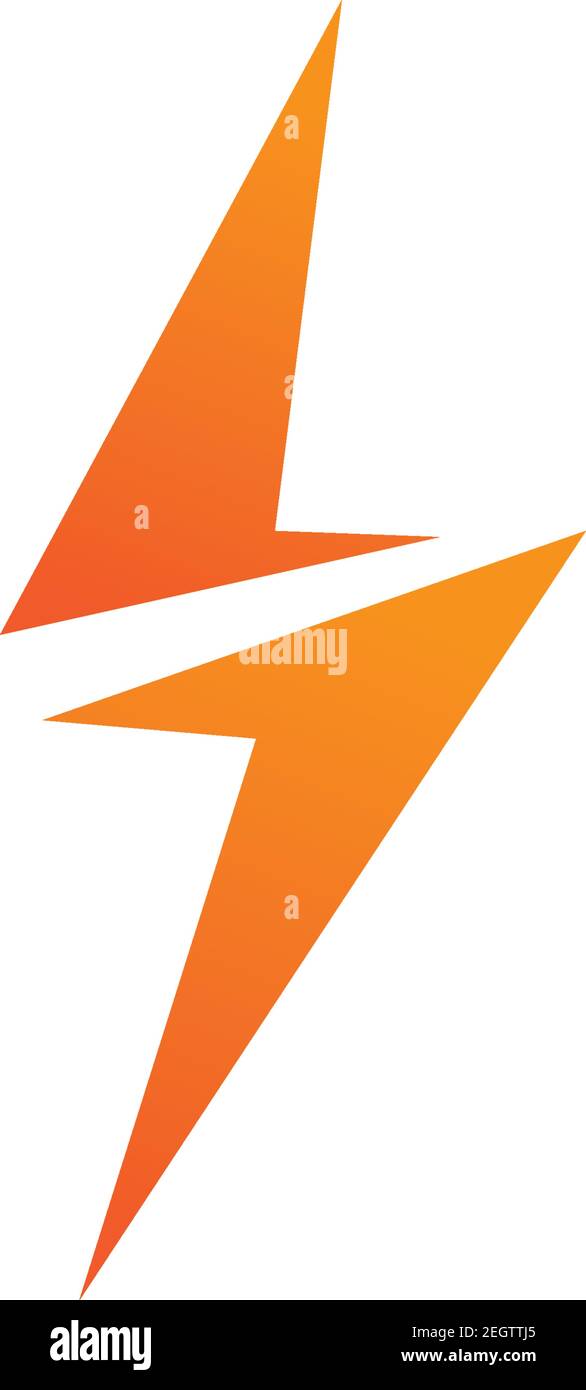 Thunder and Bolt Lighting Flash Icons Set. Flat Style on Dark Background. Vector - Vector Stock Vector