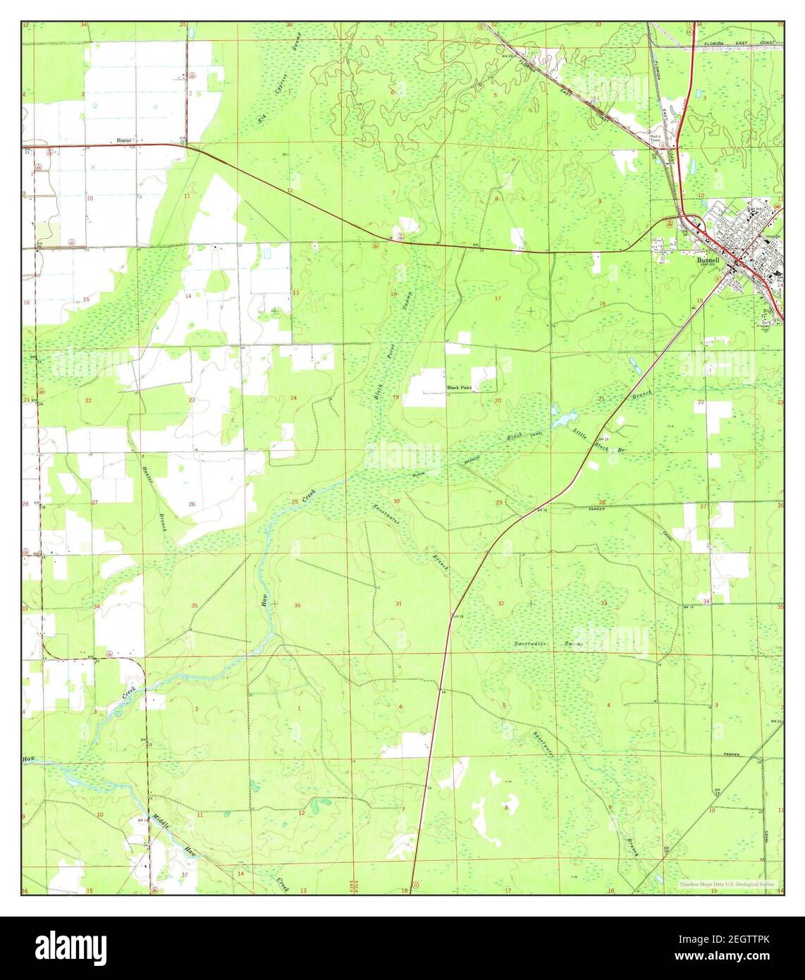 Map of bunnell hires stock photography and images Alamy