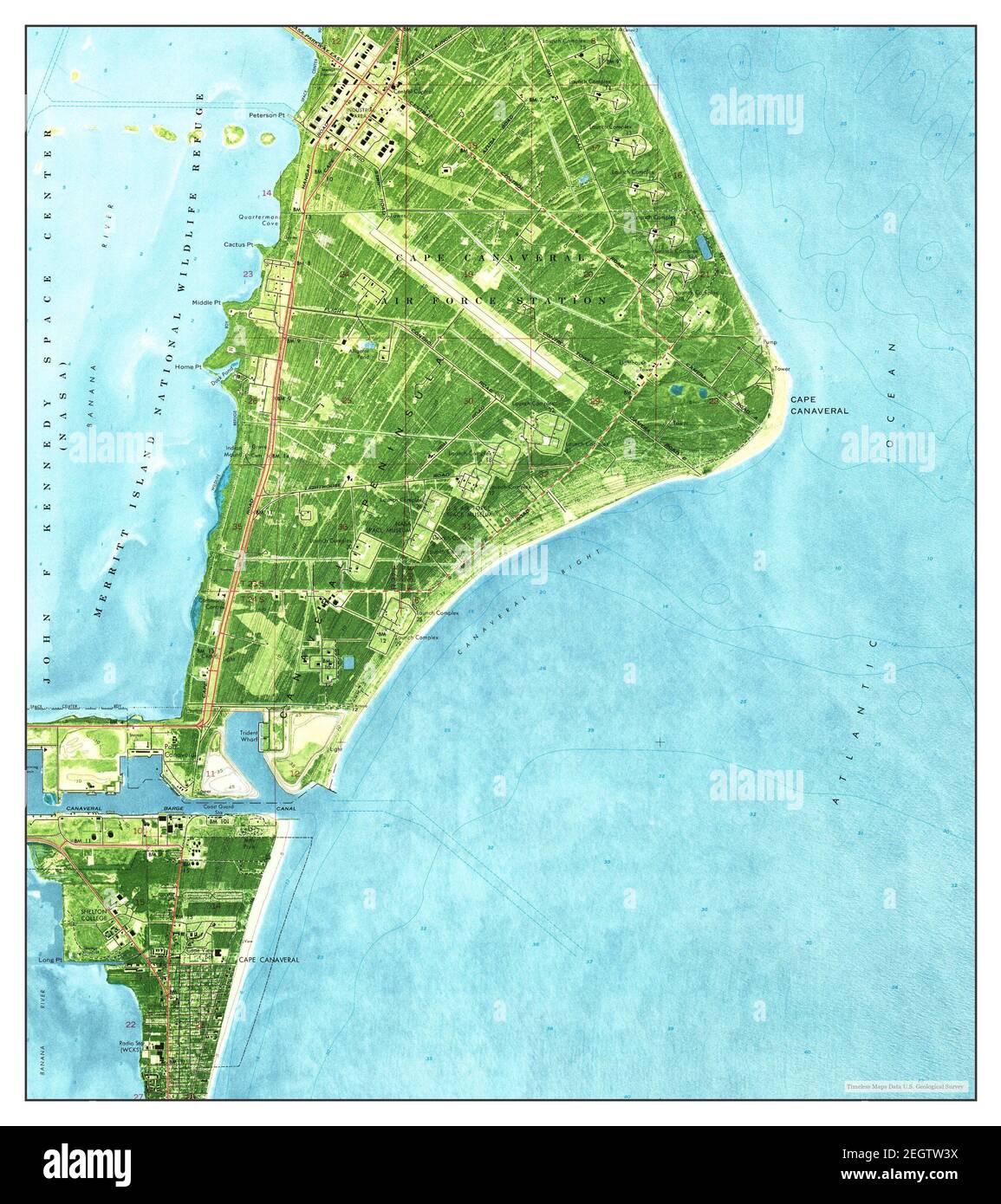 Cape Canaveral Florida map 1976 - Cape Canaveral Florida Map 1976 124000 United States Of America By Timeless Maps Data Us Geological Survey 2EGTW3X 