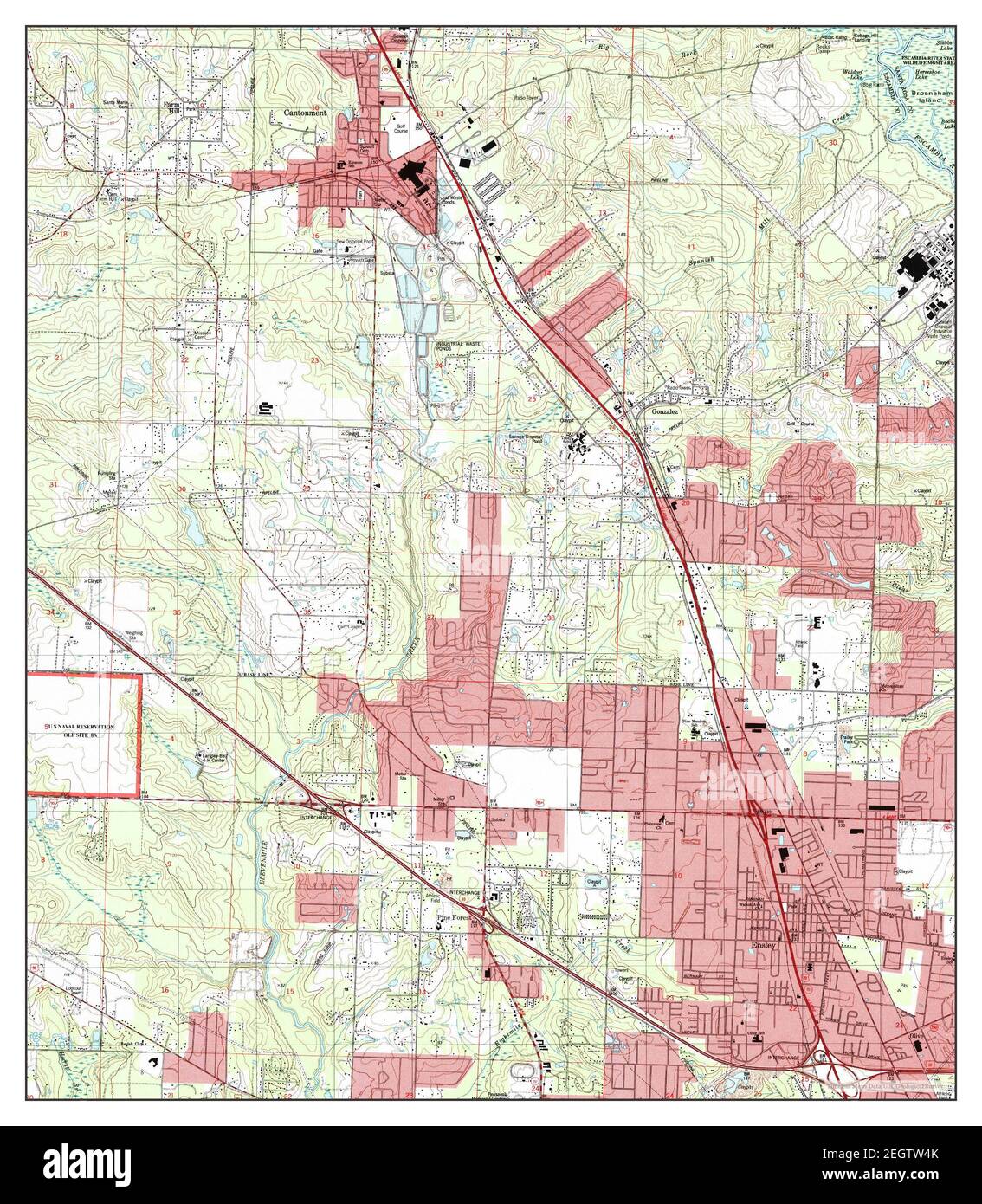 Cantonment, Florida, map 1994