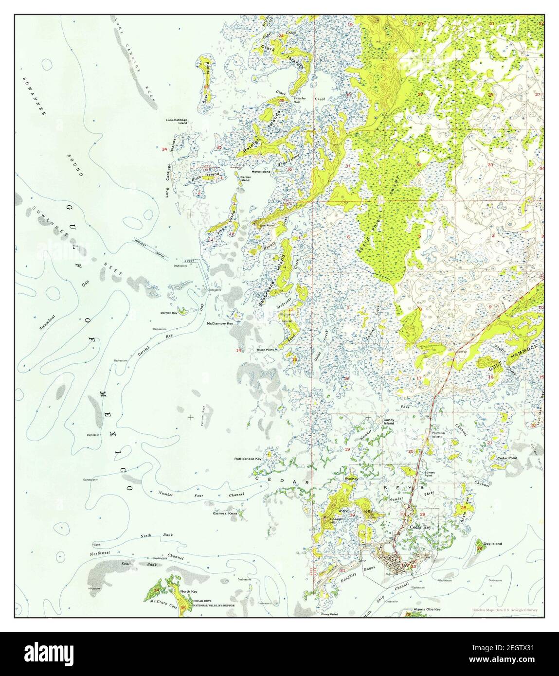 Cedar Key Florida map 1955 1 24000 - Cedar Key Florida Map 1955 124000 United States Of America By Timeless Maps Data Us Geological Survey 2EGTX31