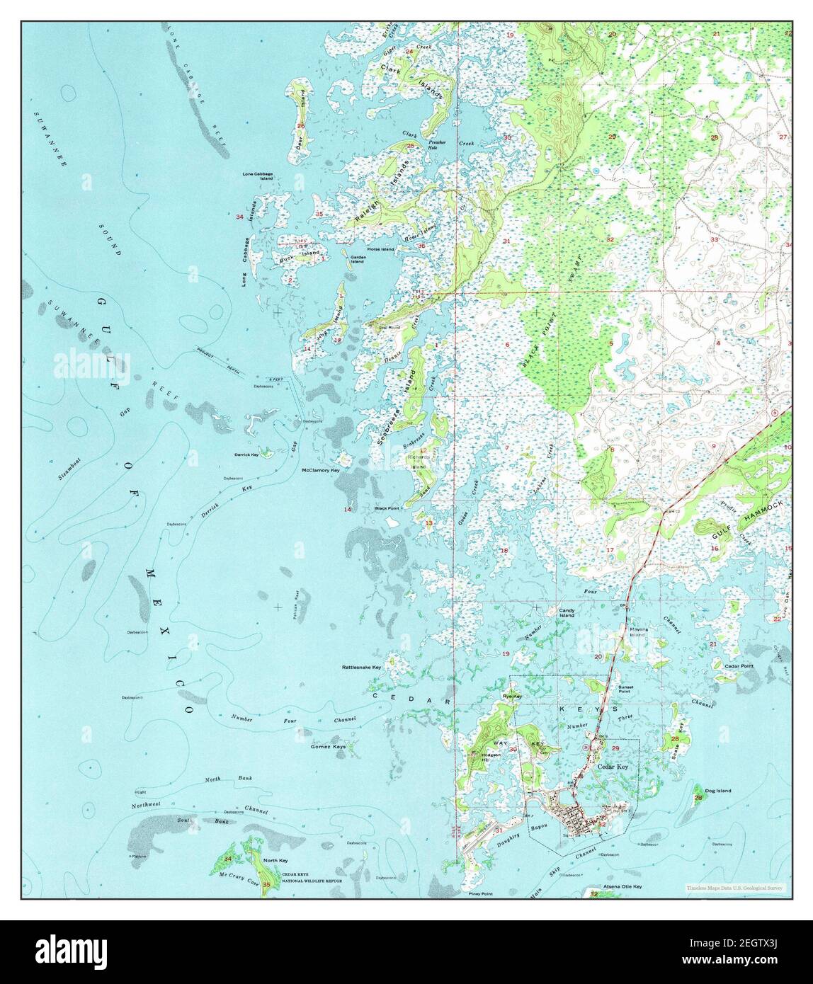 Cedar Key Florida map 1955 1 24000 - Cedar Key Florida Map 1955 124000 United States Of America By Timeless Maps Data Us Geological Survey 2EGTX3J