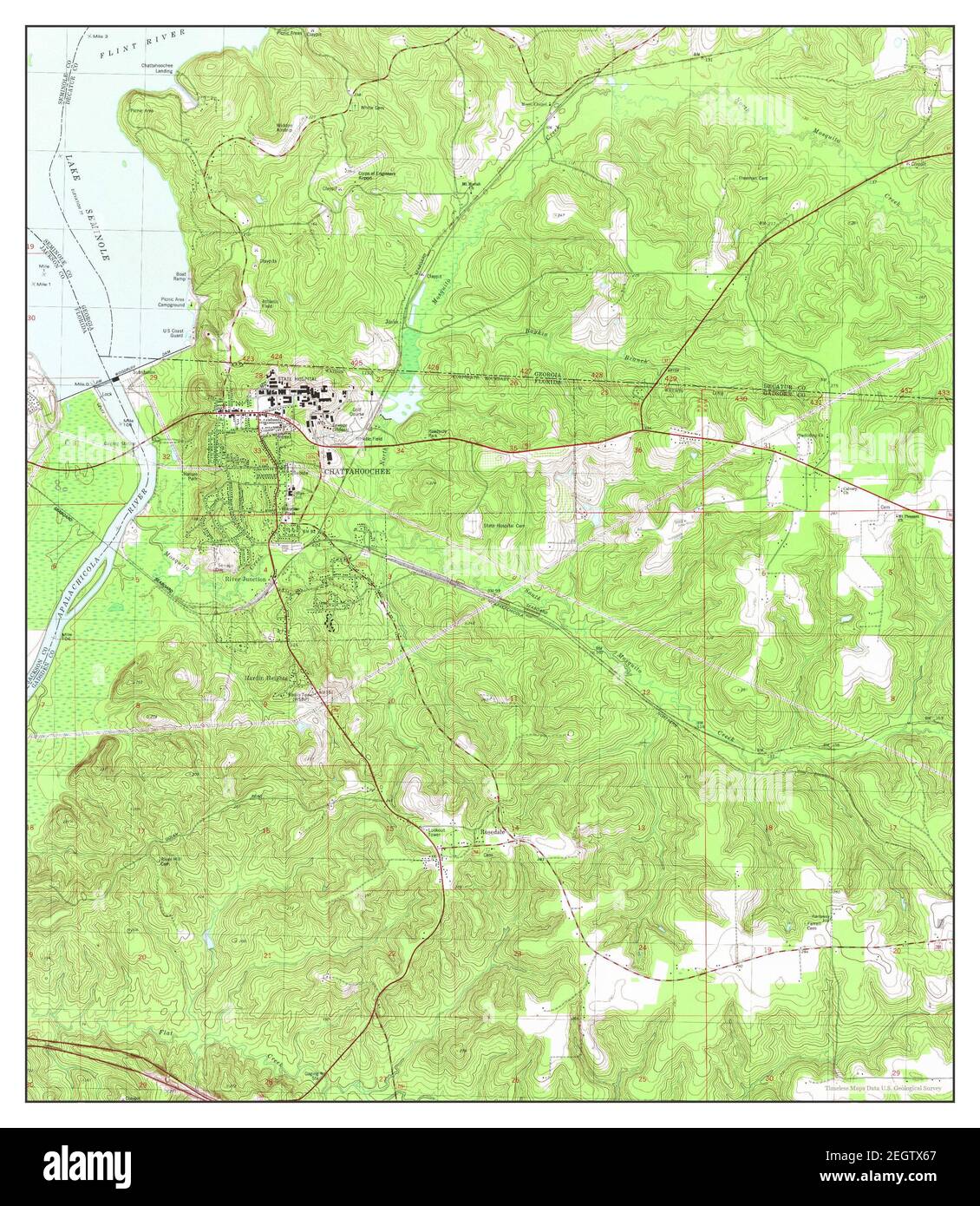 Chattahoochee, Florida, map 1982, 124000, United States of America by